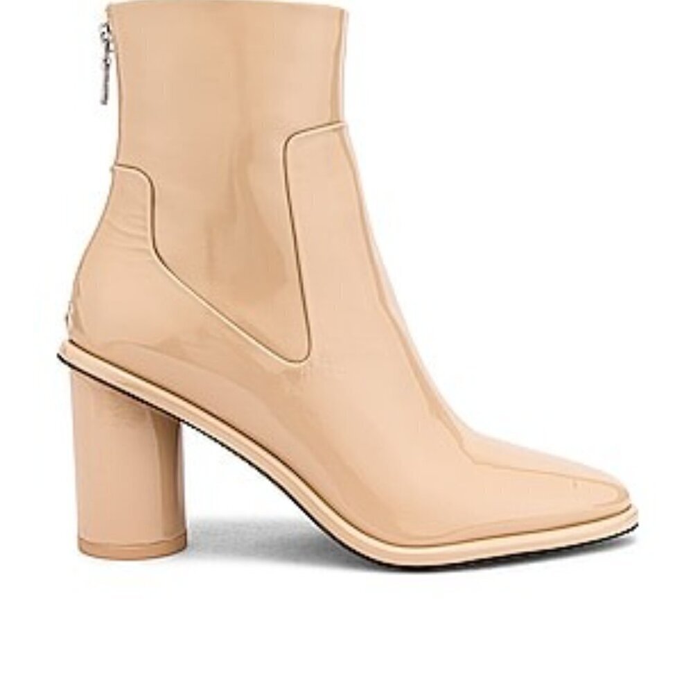 Rag & Bone Wiley High Boot Womens 10 EU 40 Beige Patent Leather Ankle Heeled